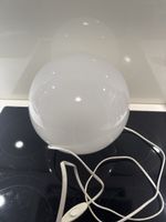 Kugellampe Tischleuchte weiss Glas guter Zustand