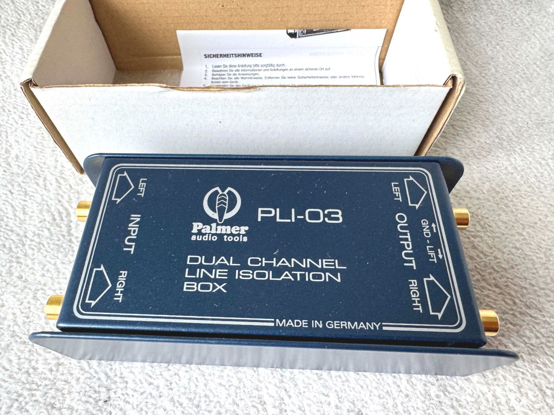 Console di mixaggio: Palmer Dual Channel Line Isolation Box PLI-03 – Nuovo (secondo la descrizione) da Zürich venduto da Malco0 1