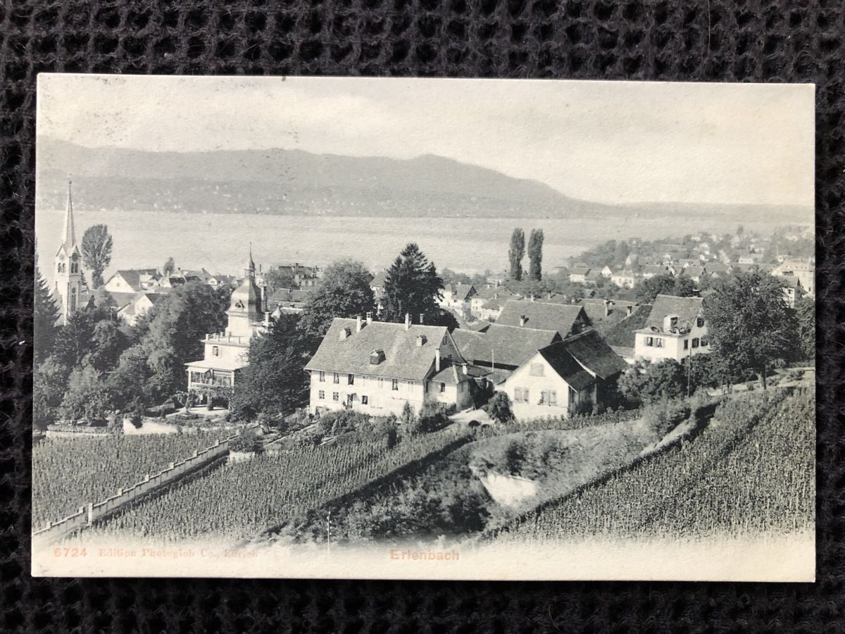 Ansichtskarten: Ansichtskarte Erlenbach am Zürichsee – Gebraucht aus Näfels von fritzjk