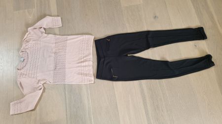 Paket: schöne Stoffhose +passender Strickpullover - Gr. 164