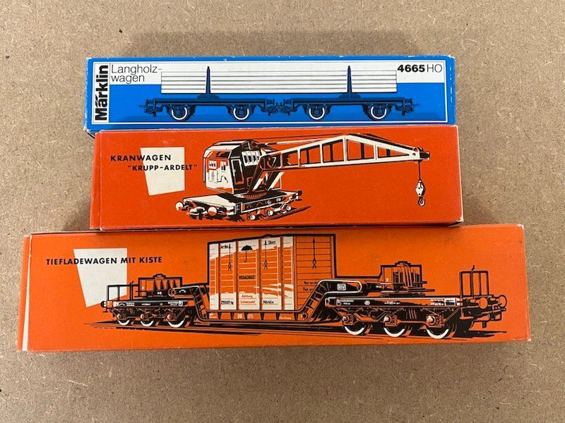 Märklin Modellini di ferrovie: 3 Stk Güterwagen DB Märklin – Usato da Büsserach venduto da ModellbahnDepot 1