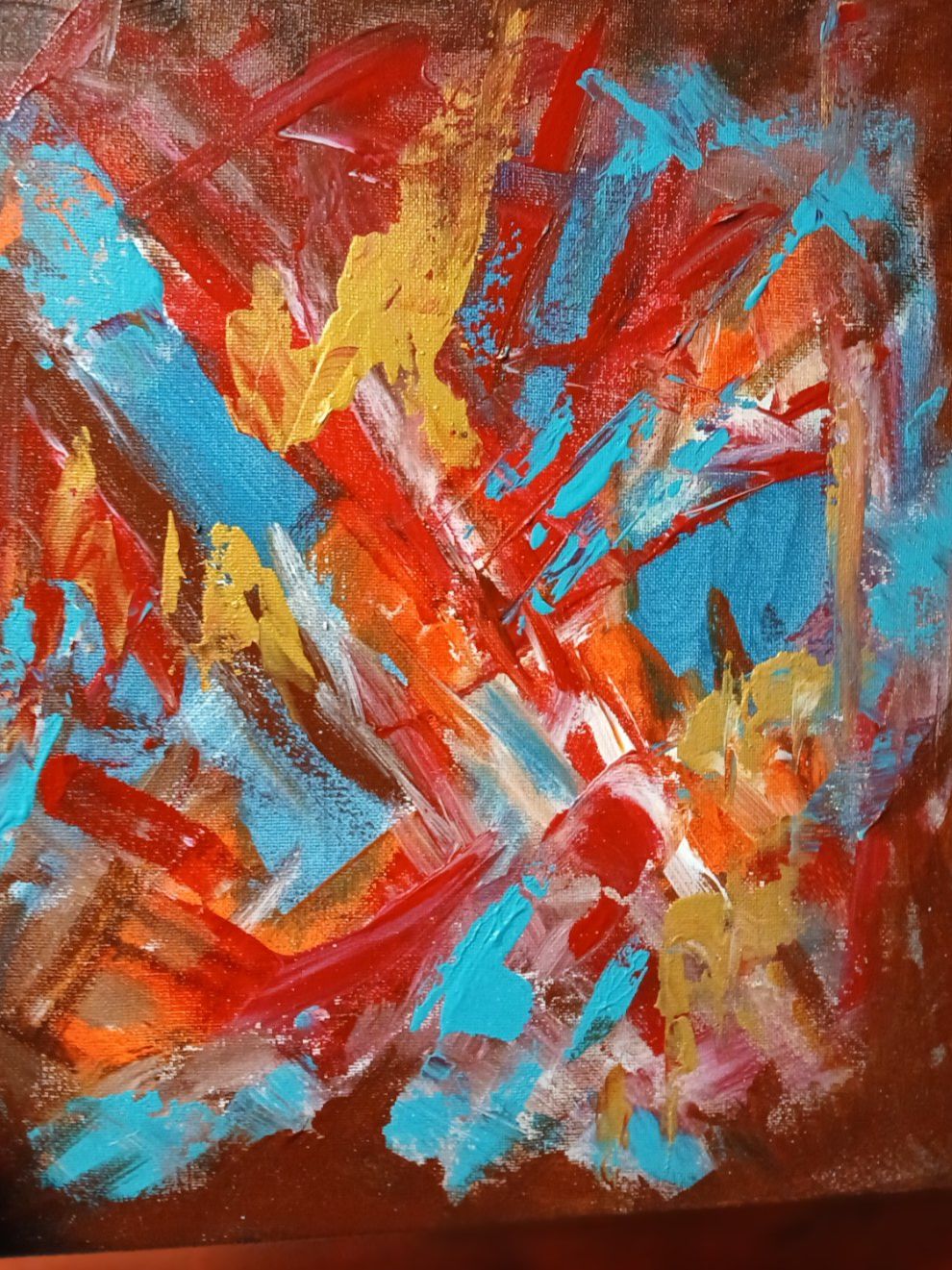 Gemälde: Original Gemälde, Abstrakt, Leinwand 40x40 cm – Neu und originalverpackt aus Beinwil am See von Superchance