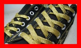 Schuhbändel Gold or golden goldig Schuh Turnschuh Sneaker