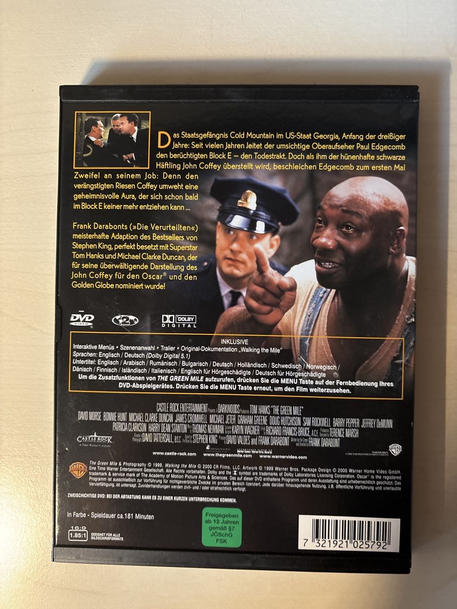 Tutti i DVDs: The Green Mile (1605) – Usato da Ruswil venduto da Slivio_ 1