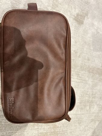 Neue Elvirios Kosmetiktasche Leder Braun