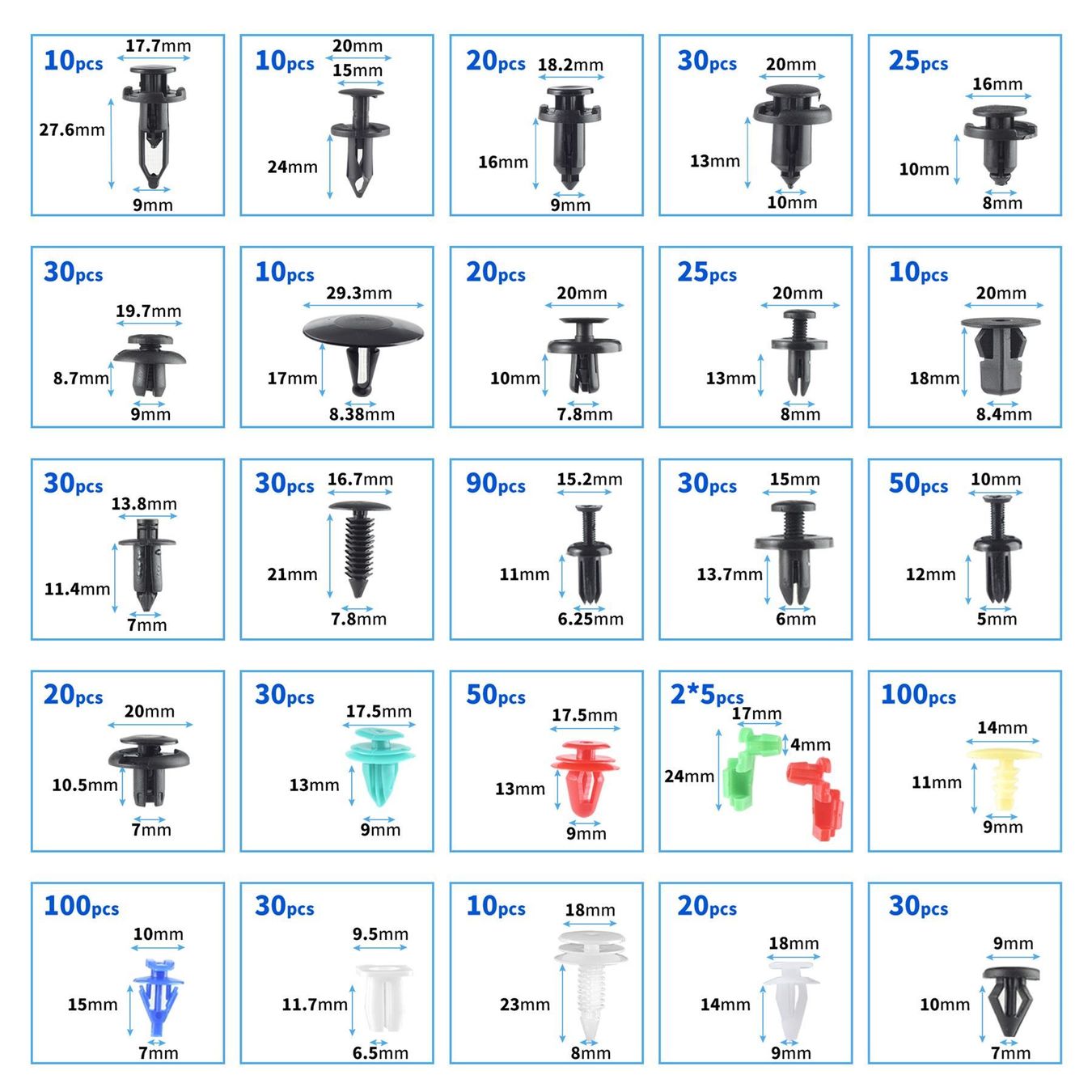 Supporti a parete: Auto Befestigung Clips 925 Stücke – Nuovo (secondo la descrizione) da Thun venduto da coverall 1