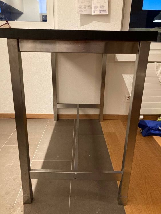 IKEA Utby Bartisch schwarz Edelstahl Kaufen auf Ricardo