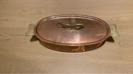Kupfer Fischtopf mit Deckel – Vintage Deko für Feinschmecker