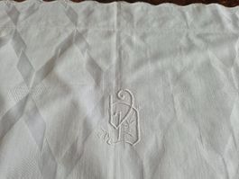Vintage Kissenbezug mit Monogramm