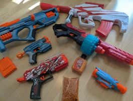Spielzeug Set Nerf und X-Shot Blaster ohne Schüsse gebraucht