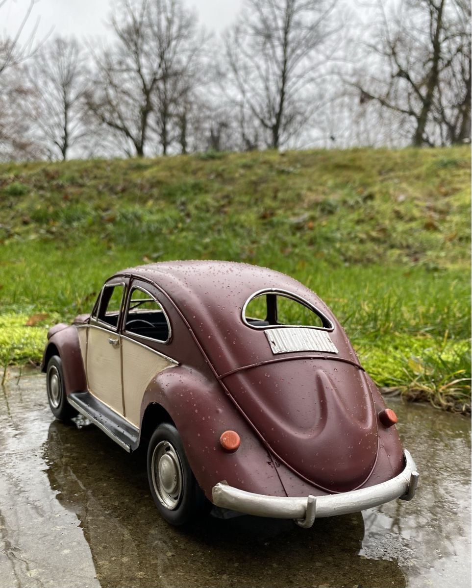 Volkswagen Modellini d'auto: VW Käfer Weinrot &  Beige aus Blech – Nuovo (secondo la descrizione) da Langendorf venduto da Blechfahrzeuge 6
