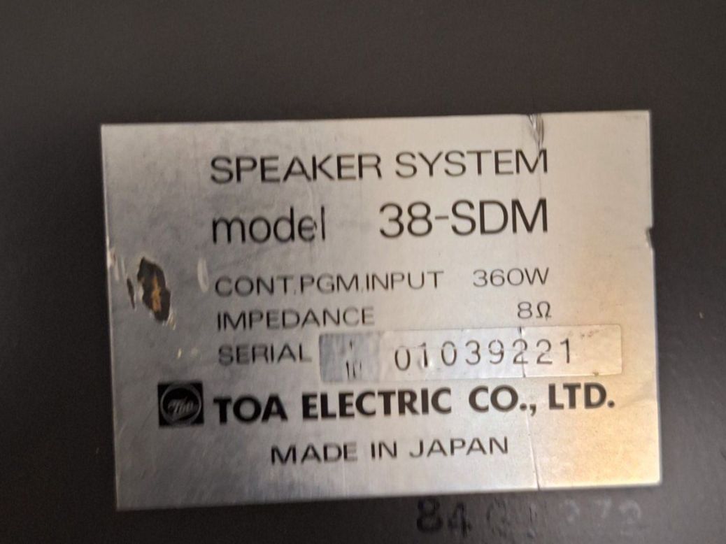 Lautsprecher: TOA Model 38-SDM 360 Watt 8 Ohm 15" Speaker – Gebraucht aus Balsthal von aschi63 2