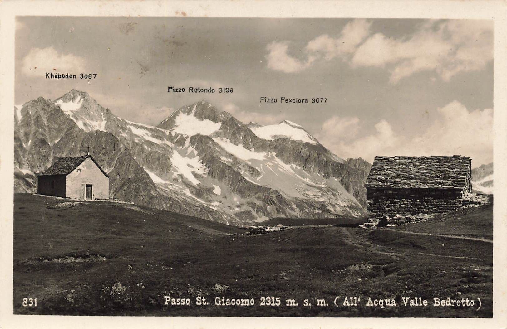 Cartoline postali: Passo S. Giacomo Valle Bedretto – Usato da Biasca venduto da Blenio71