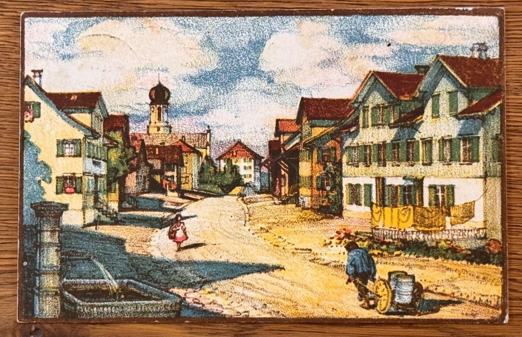 Cartoline postali: Oberbüren - Dorfpartie - Litho Aug. M. Bächtiger – Usato da Andwil SG venduto da Ariisa1234