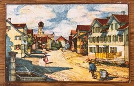 Oberbüren - Dorfpartie - Litho Aug. M. Bächtiger