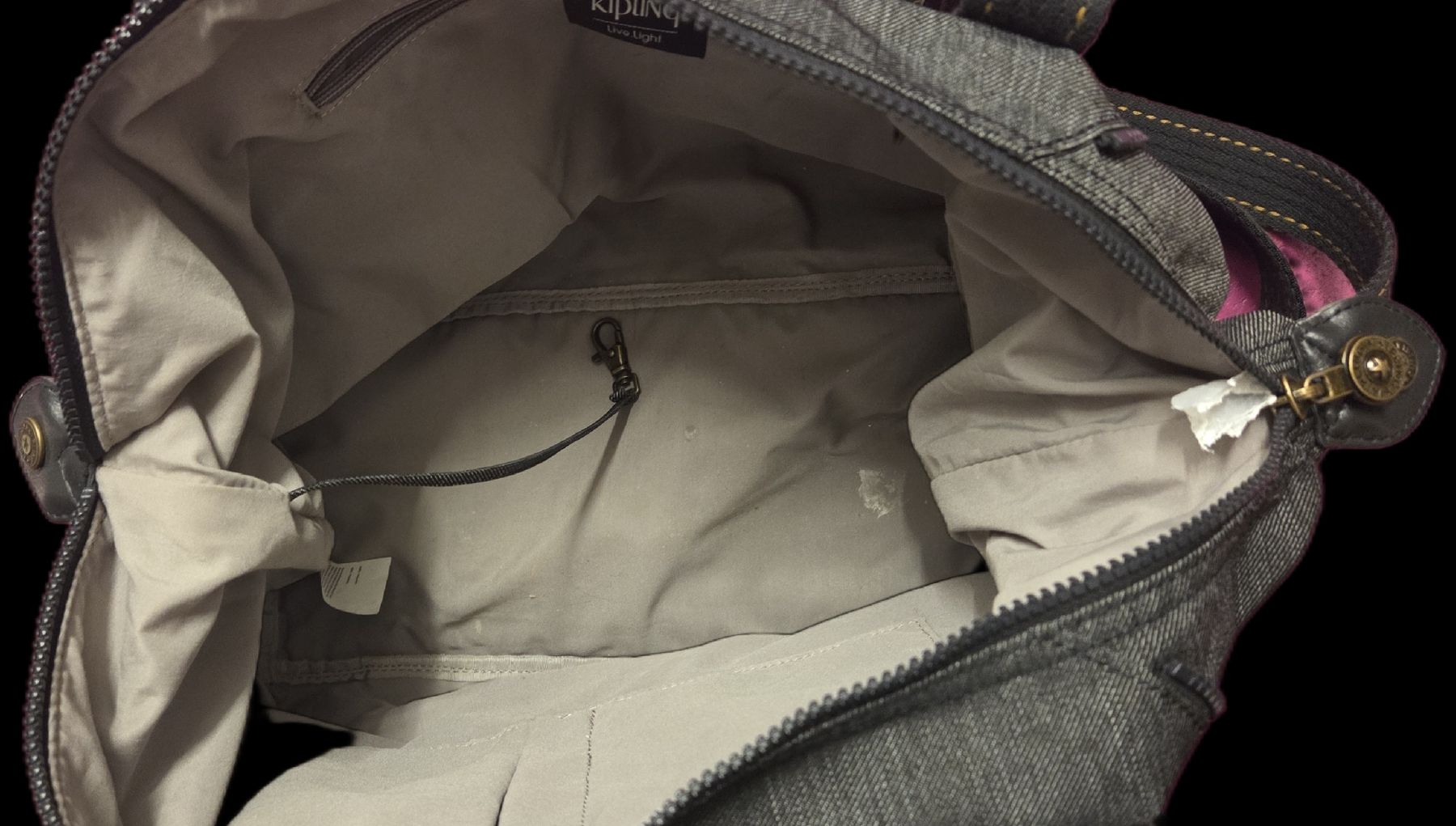 Kipling Sacs femmes: Kipling grosse Handtasche Grau Denim Optik, – D'occasion à Subingen par DENDLE20 3