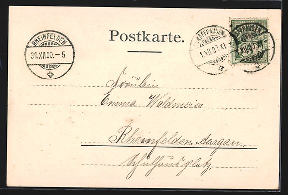 Cartoline postali: AK Rheinfall, Teilansicht mit Wasserfall – Usato da Berlin venduto da bartko-reher 1