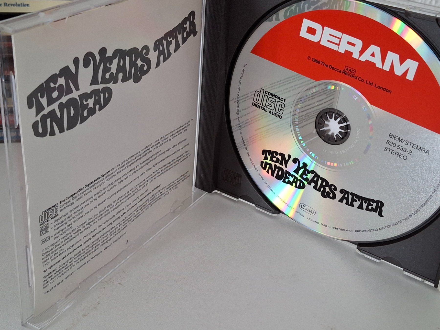 CD: CD Ten Years After - Undead (CD, 1968) - – Usato da Aarberg venduto da Jackup1 2