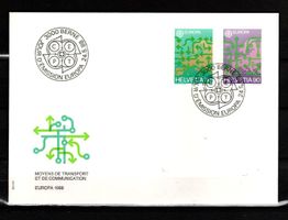 1988 - FDC / Europamarken - Transporte & Kommunikation