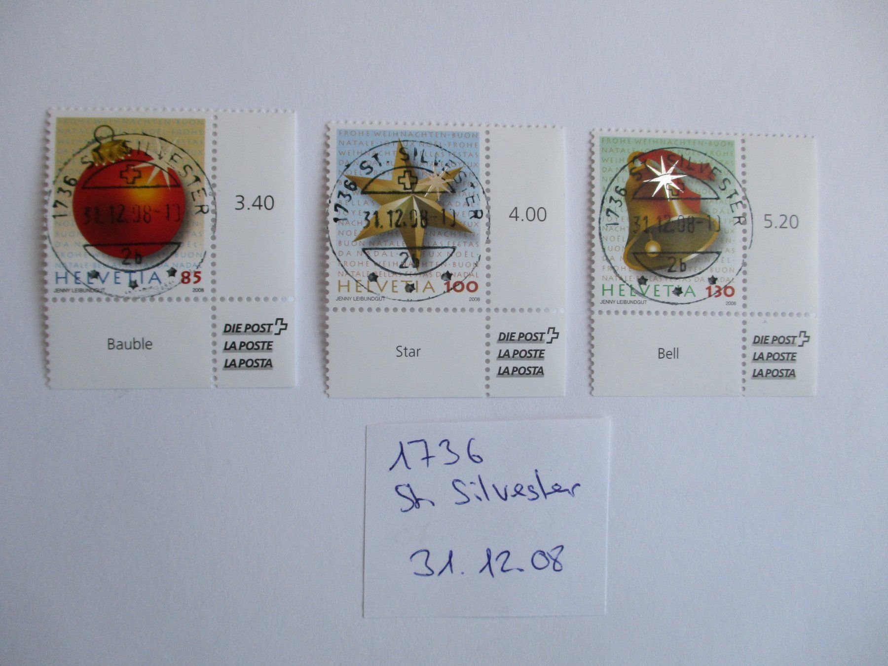 Tous les timbres: Sonderstempel 1736 St. Silvester 31.12.2008 – D'occasion à Langnau b. Reiden par Aktuell88