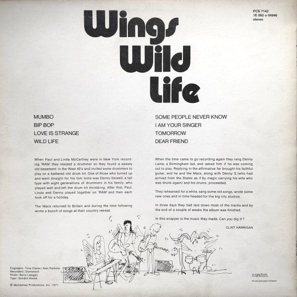 Dischi in vinile: Wings: Wild Life  LP – Nuovo (secondo la descrizione) da Steinhausen venduto da Vilivinili 1