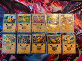 10x Pokemon 30th Celebration Pikachu EN
