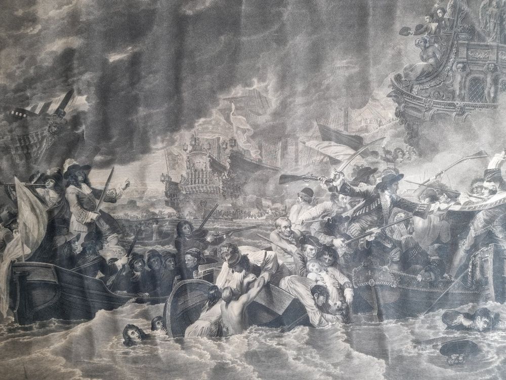 Incisioni: William Woollett (1735–1785) The Battle at La Hogue, – Usato da Gersau venduto da grafik-kunst