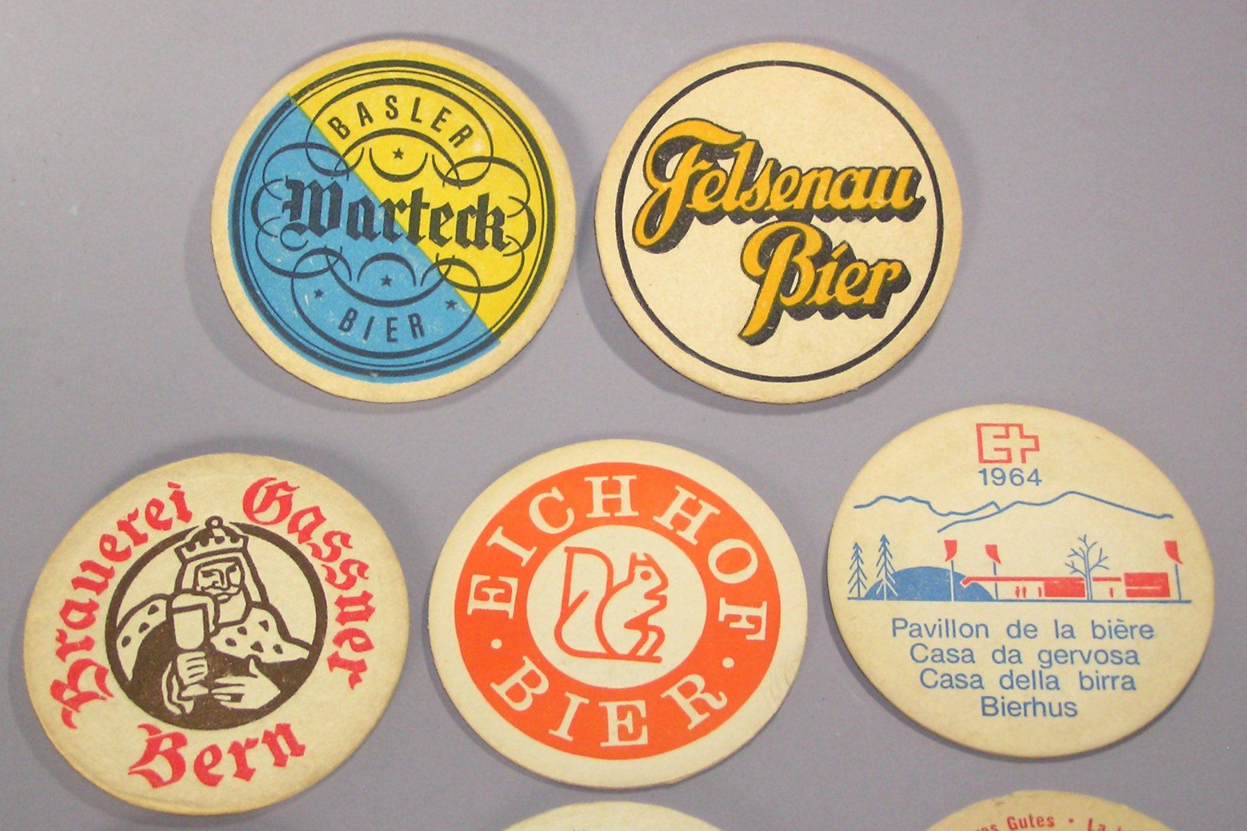 Untersetzer: 11ST. DIVERSE ALTE BIERDECKEL – Gebraucht aus Grenchen von Antique-hunter 1