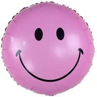 Folienballon Smiley rosa