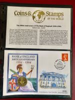 GREAT-BRITAIN-1st Day Cover 1.3.1994 -2 Pounds 300 Years BoE