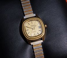Vintage Montre femme RENIS Geneve Automatic, date, Or plaque