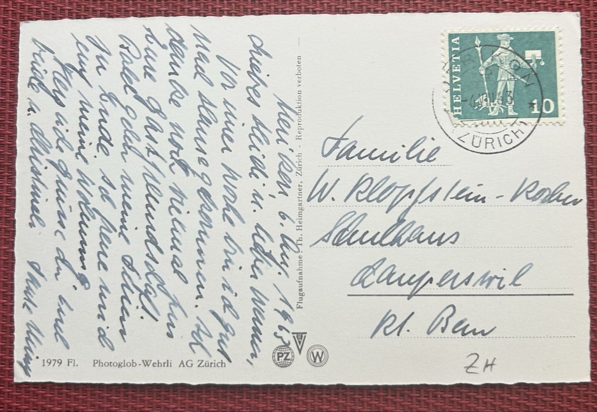 Cartoline postali: Flugaufnahme Uerikon Stäfa – Usato da Horw venduto da Tellbub 1