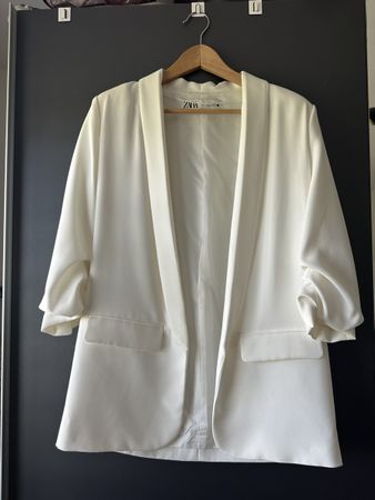 ZARA Blazer Weiss/ Eierschale Grösse L, Sommer-Must-Have