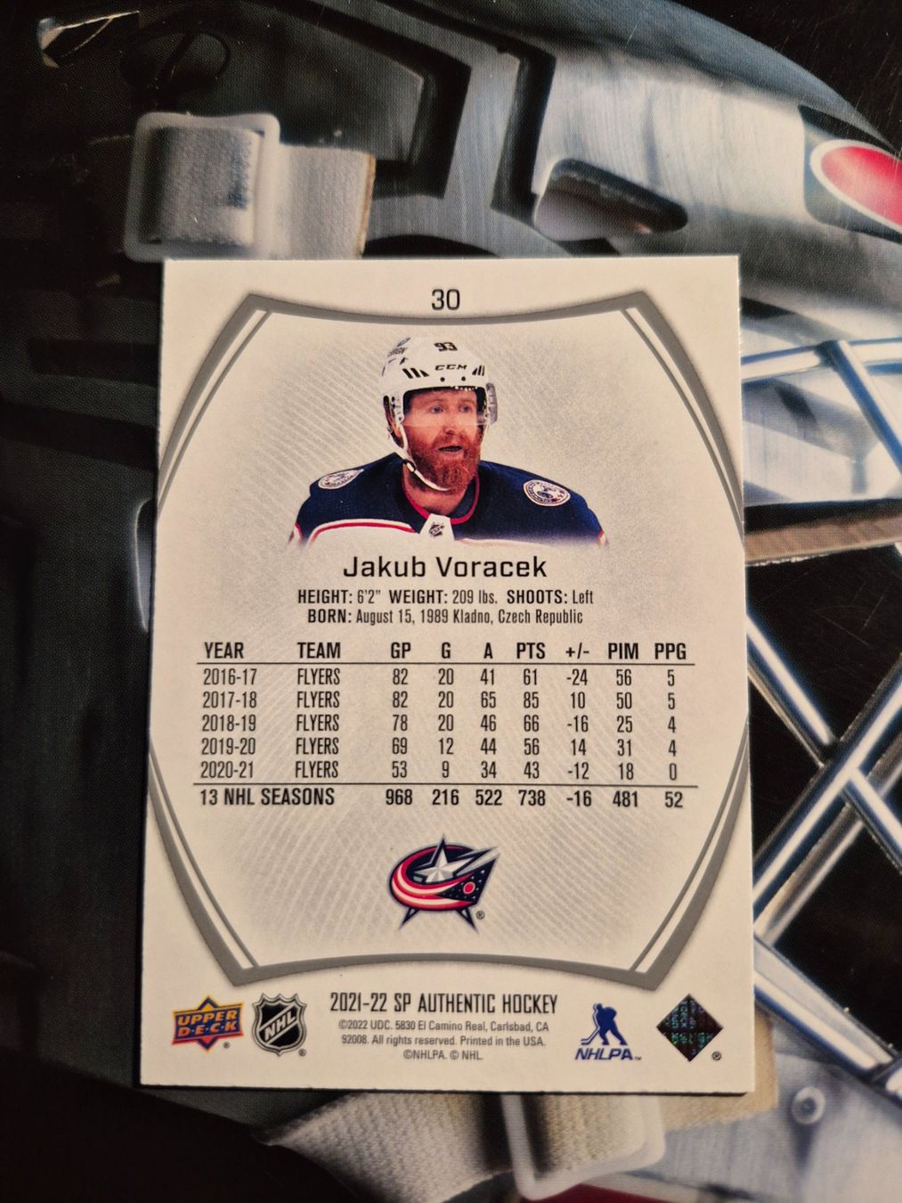 NHL Carte collezionabili: NHL Jakub Voracek Columbus Blue Jackets – Usato da Treiten venduto da Sauber73 1