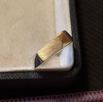 Herrenring Silber gefräst Grösse 61 guter Zustand