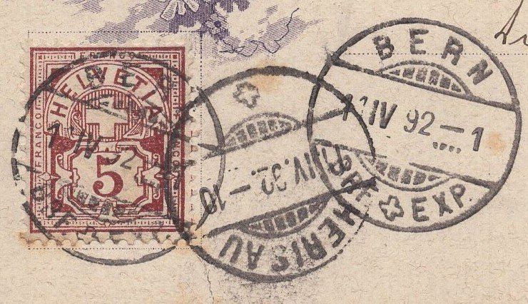 Tutti i francobolli: Bern 11.IV.92    H. Steiger & Siebenmann – Usato da Aarau venduto da kufi44 1