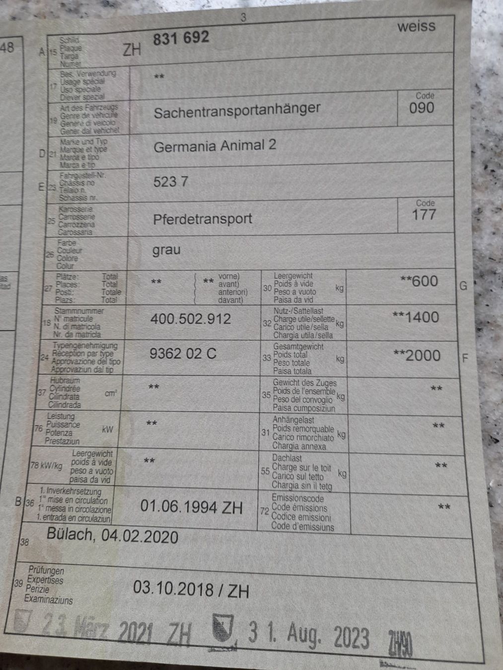 Remorques: Pferdeanhänger – D'occasion à Weiach par Mbaeumli 5