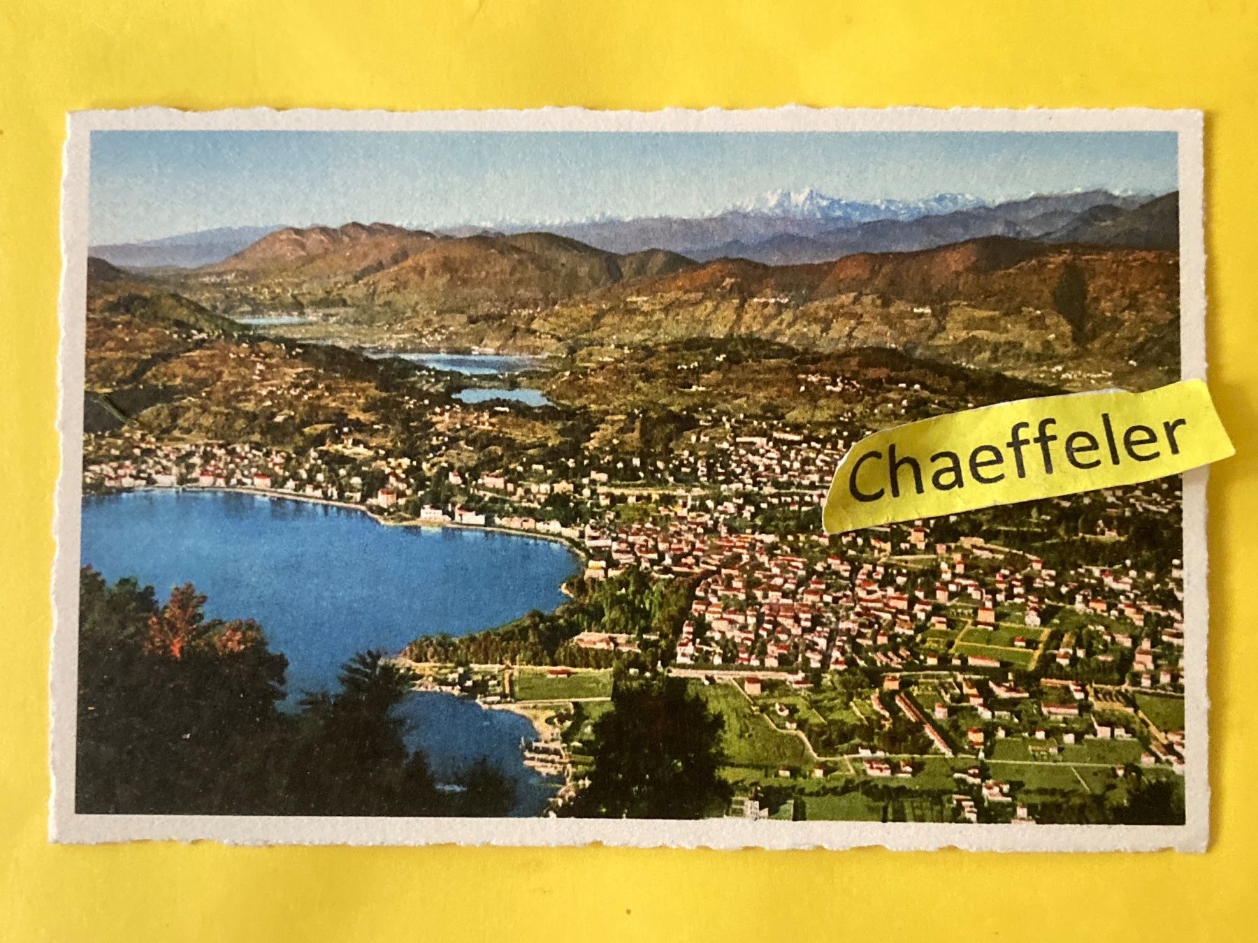 Cartoline postali: 8064 Lugano, Panorama e Monte Rosa – Usato da Zürich venduto da Chaeffeler