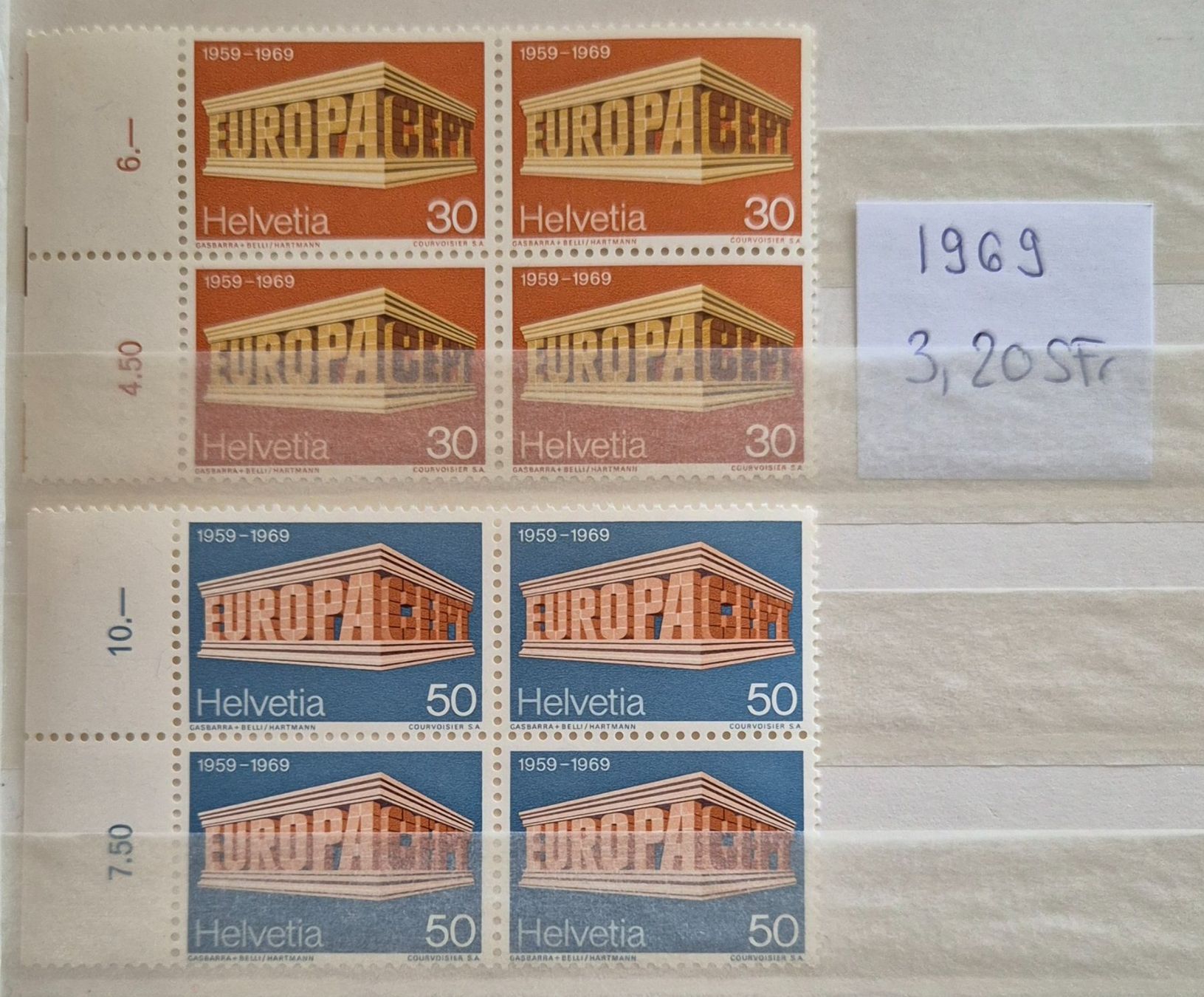 Tutti i francobolli: 4er Blöcke 1969 postfrisch – Usato da Buus venduto da papillon098