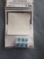 6 cubes Swarovski 4 mm aquamarine