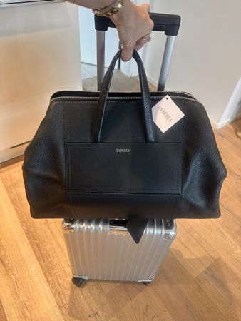LA PERLA Black Leather Travel Bag New with Tags