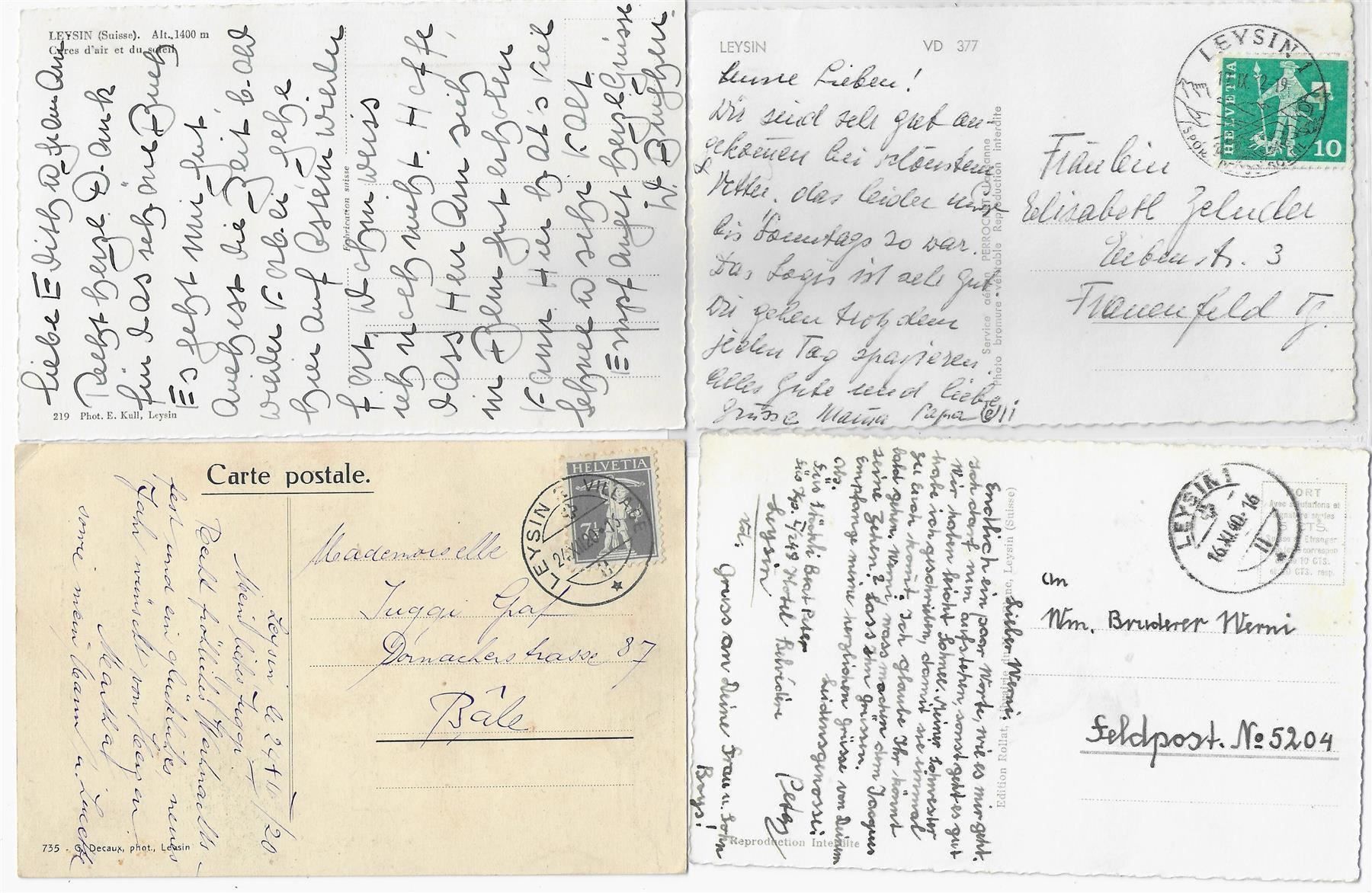 Cartoline postali: 4 AK Leysin – Usato da Ettingen venduto da Kartenplanet 1