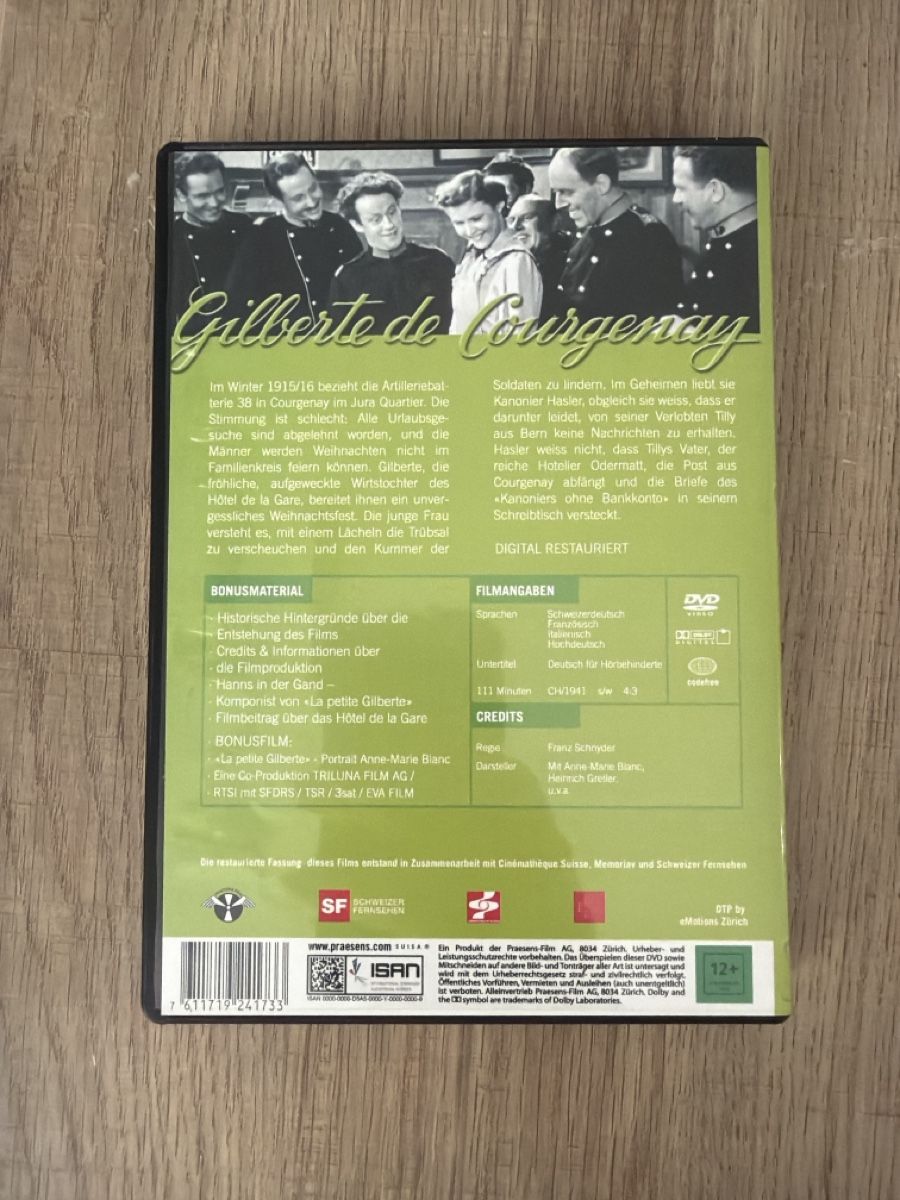 Tutti i DVDs: Gilberte de Courgenay (1941) DVD – Usato da Hagendorn venduto da masterchieff 1