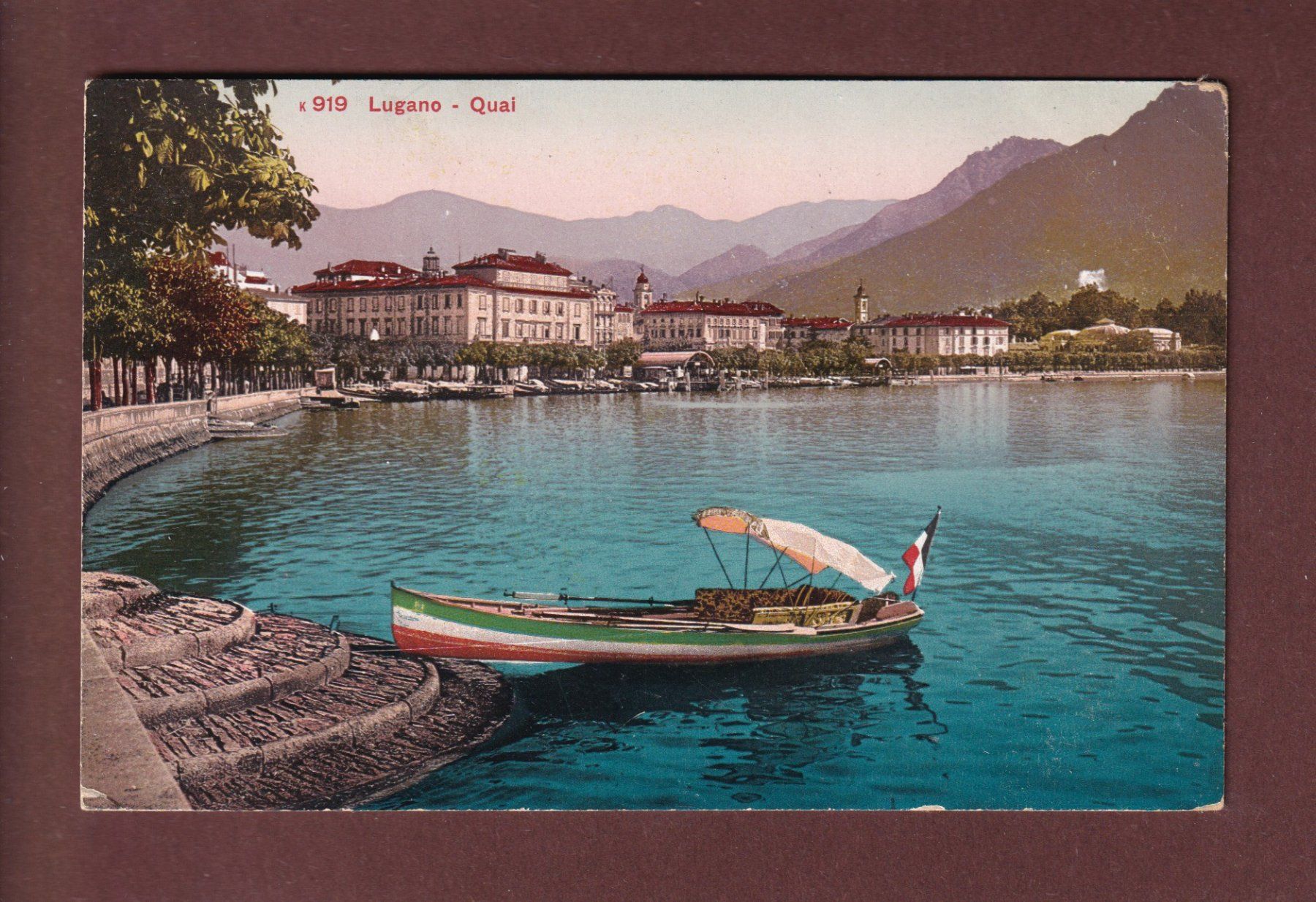 Ansichtskarten: LUGANO - Quai - 1905 – Gebraucht aus Pully von nicecards