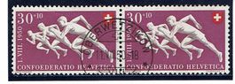 Pro Patria B49 en paire oblit. Oberwetzikon
