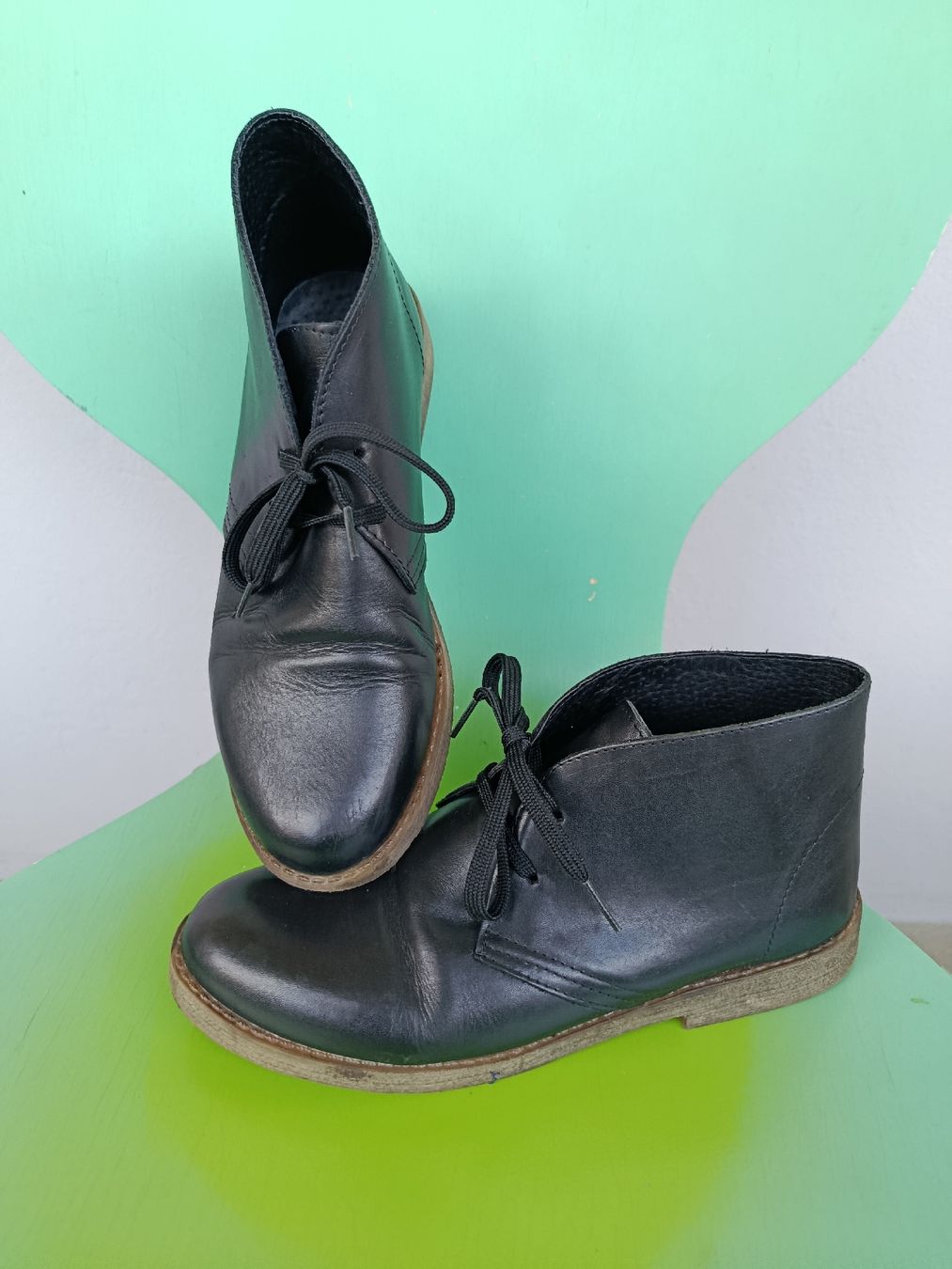 Scarpe da donna: Schnürschuhe schwarz, Leder 38 – Usato da Basel venduto da Clay66