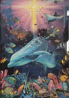 Ravensburger Leucht-Puzzle "Delfine" im Rahmen 60.5x84.0 cm