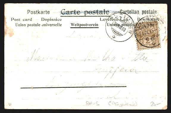 Cartoline postali: Präge-AK Schaffhausen, Uferpartie, Pass – Usato da Berlin venduto da bartko-reher 1