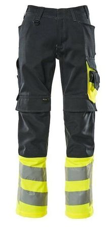 MASCOT® Leeds Hose schwarzblau/hi-vis gelb Gr. 36