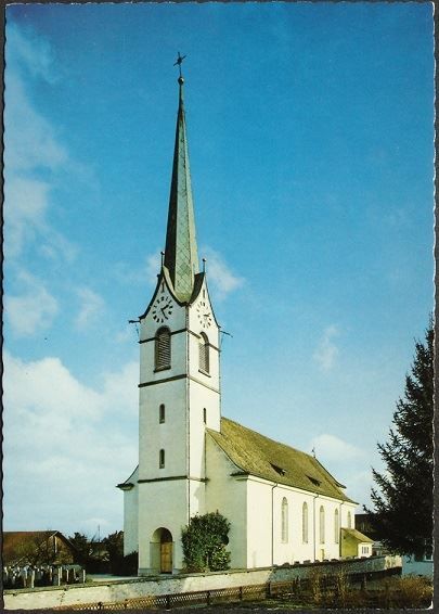 Ansichtskarten: ESCHENZ Pfarrkirche – Neu (gemäss Beschreibung) aus Jona von philajona